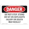 Signmission OSHA Danger Sign, 10" Height, Rigid Plastic, Do Not Step Stand Or Sit On Skylights, Landscape OS-DS-P-1014-L-1651 - alternate 1
